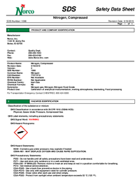 Thumbnail of document Data Sheet - Nitrogen (N2) Calibration Gas - 1066